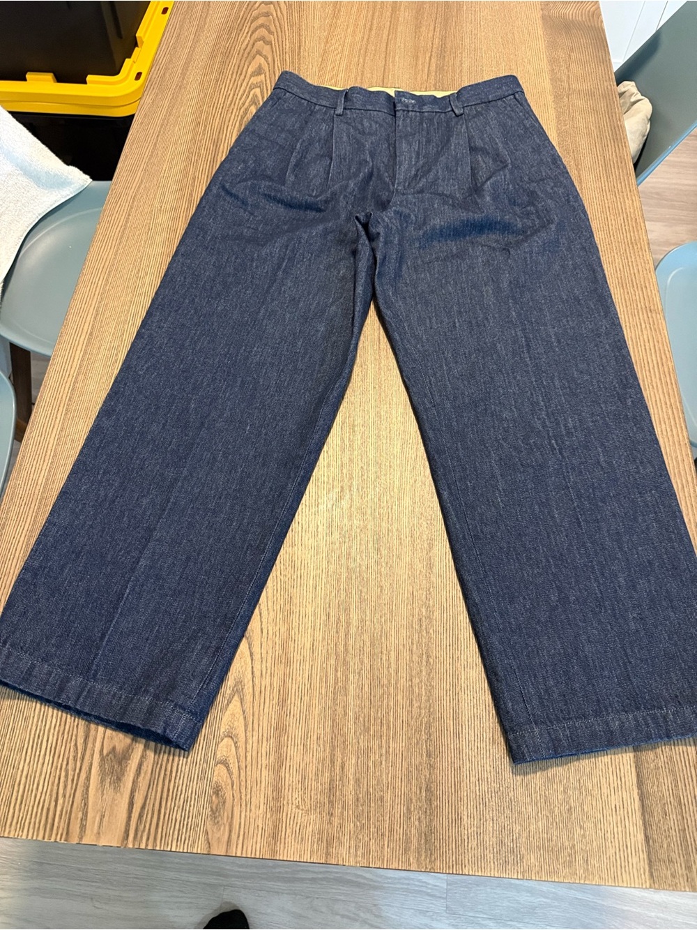 Banana Republic Denim indigo plated pants size 33